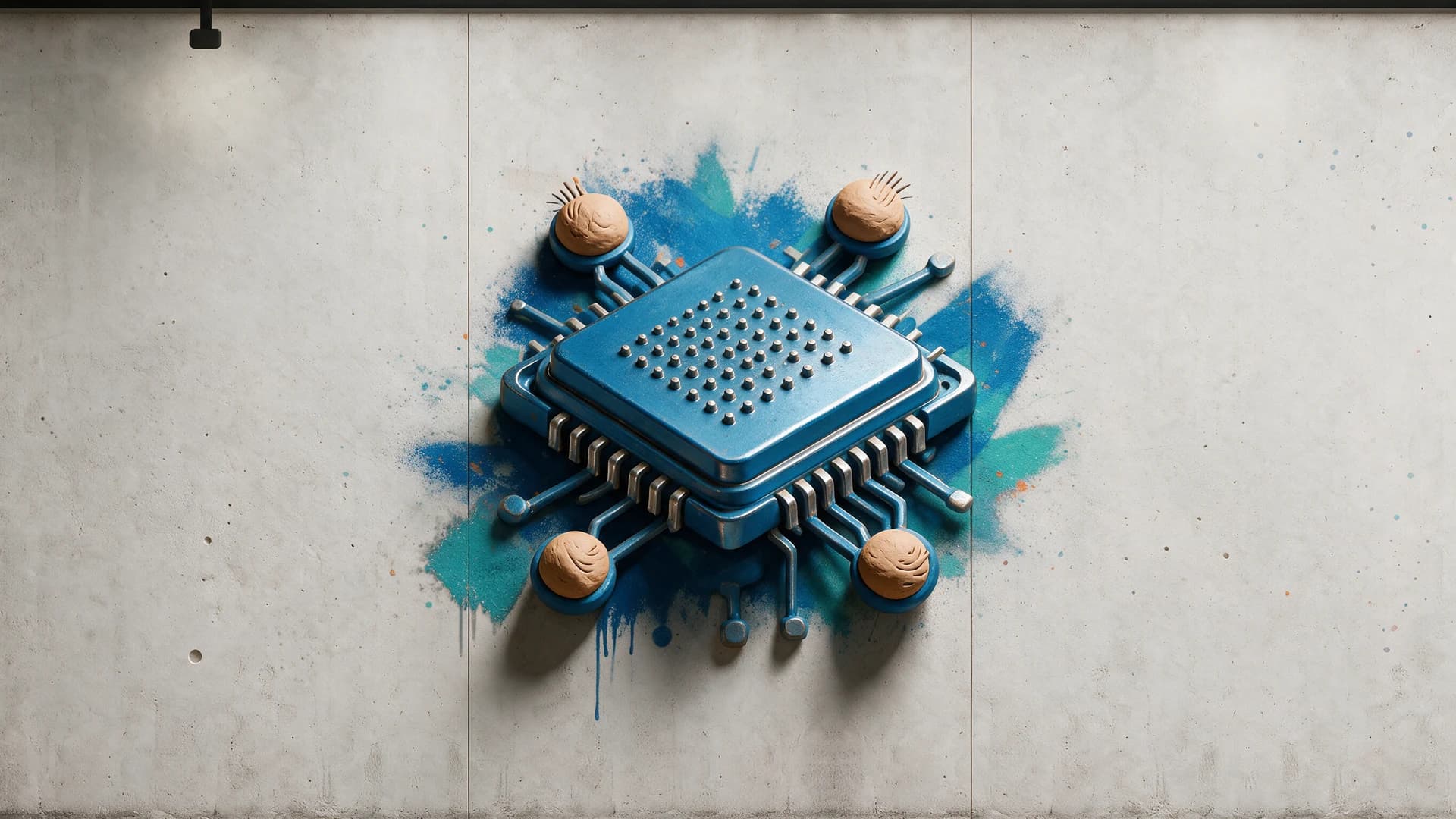 Vernetzter KI-Chip als Symbol für eine zentrale KI-Plattform