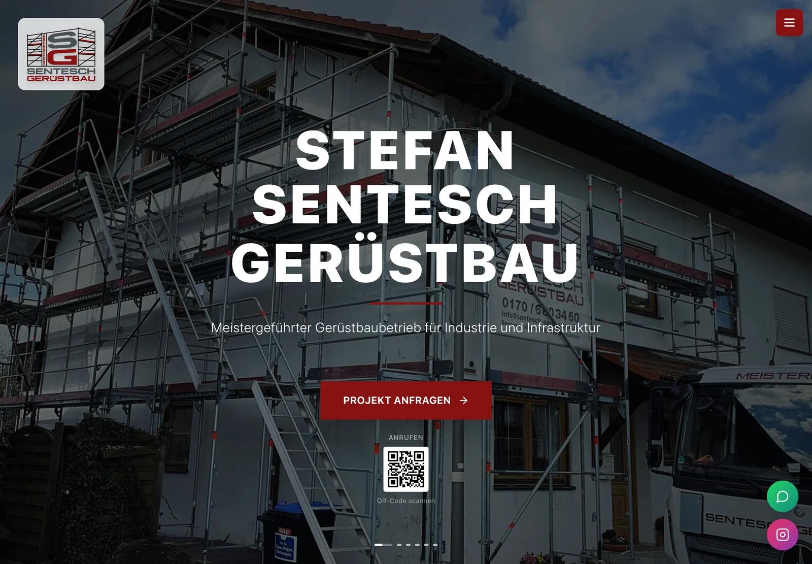 Webseite Sentesch Gerüstbau